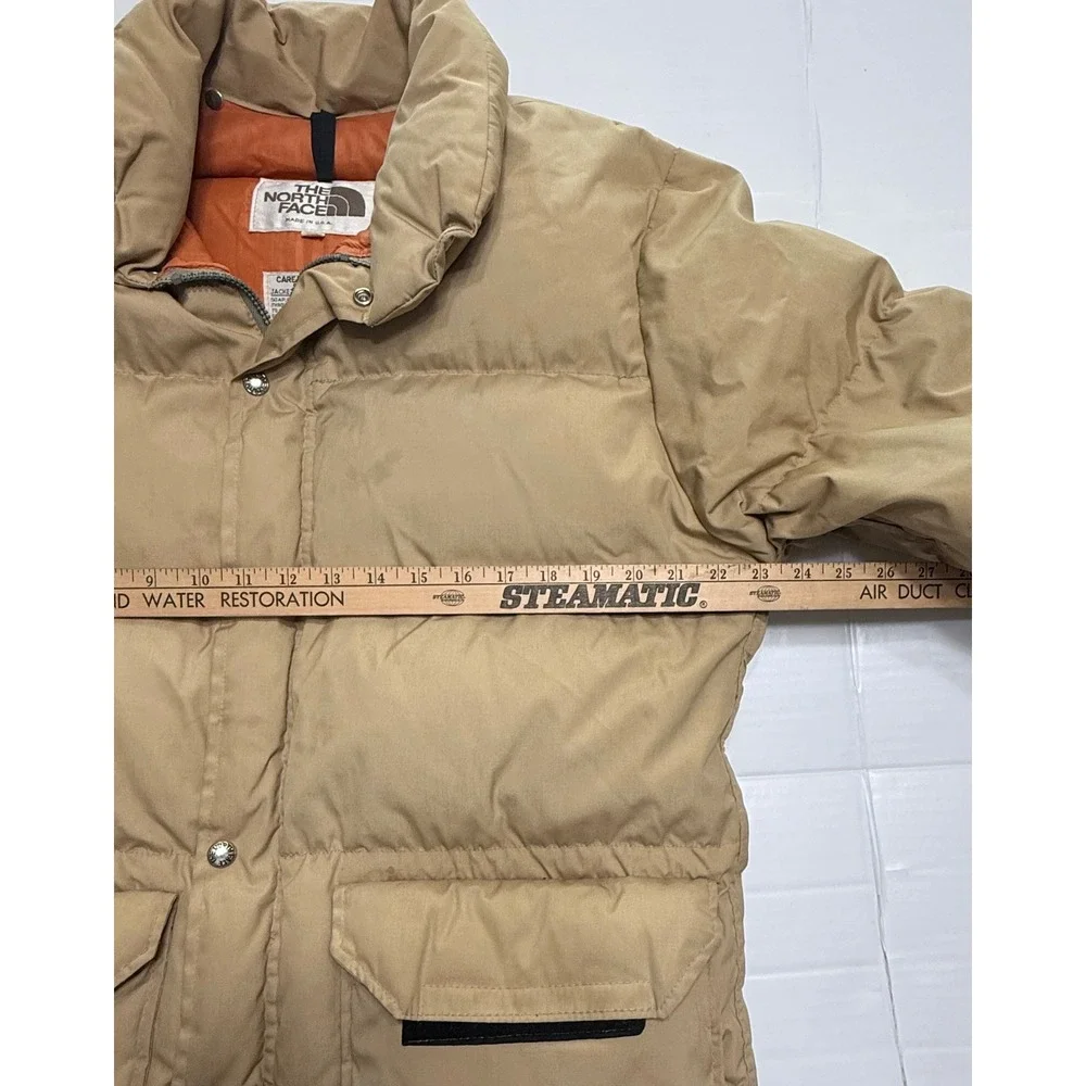 Vintage The North Face Brown Label Down Puffer‎ Jacket Tan Made in USA Medium